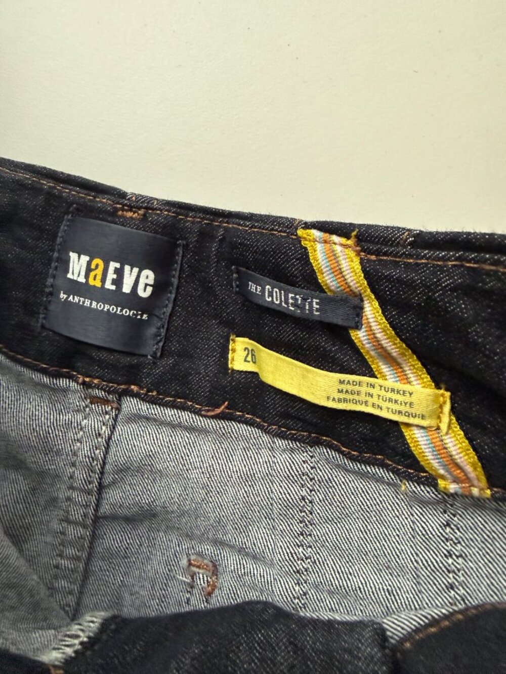 Maeve The Colette High-Rise Wide-Leg Cropped Jeans Dark Wash Size 26 Womens - Picture 5 of 8